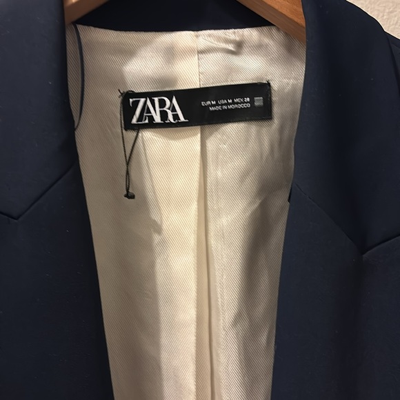Zara suit jacket size M Navy - Picture 2 of 4